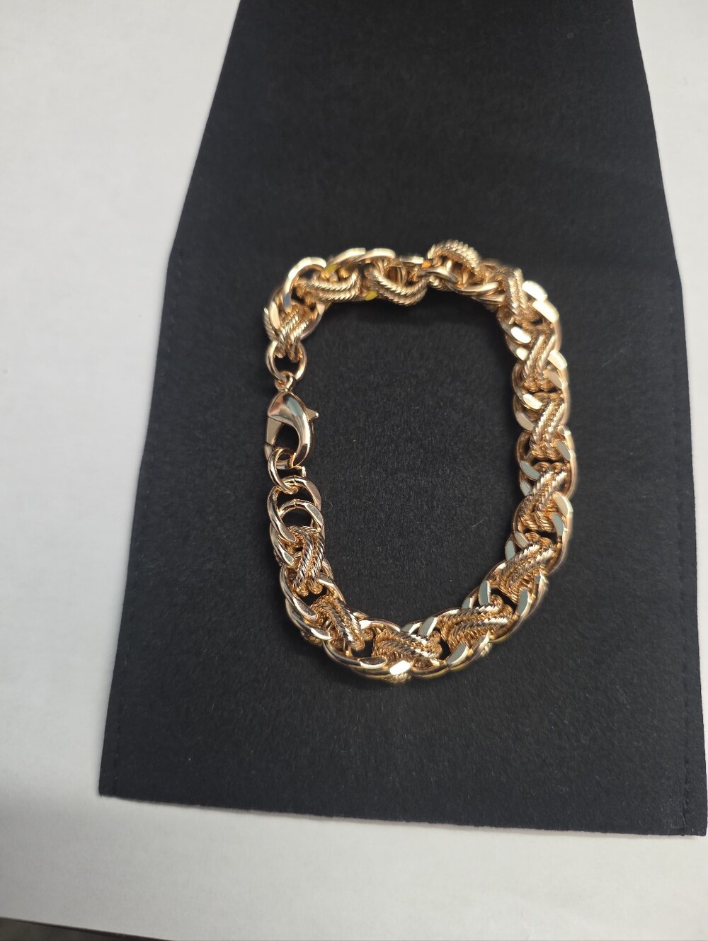 Gold Tone Women's Braided Chain Bracelet - Unbranded